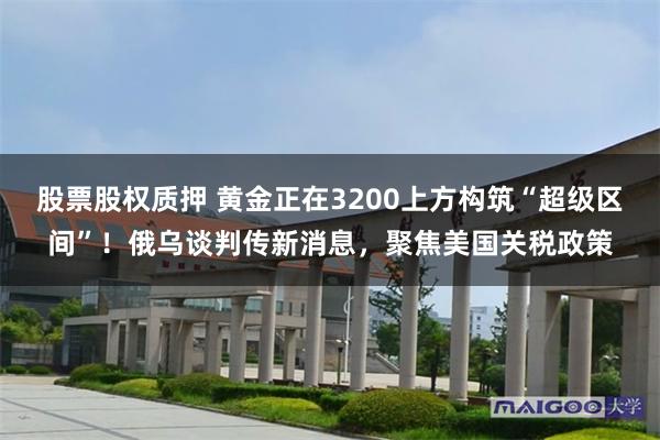 股票股权质押 黄金正在3200上方构筑“超级区间”！俄乌谈判传新消息，聚焦美国关税政策