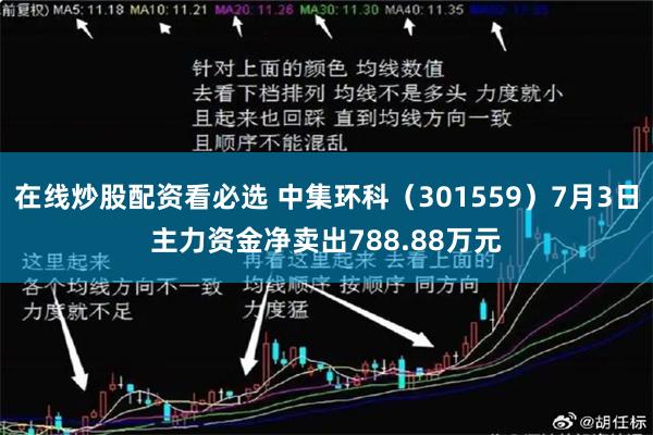 在线炒股配资看必选 中集环科（301559）7月3日主力资金净卖出788.88万元