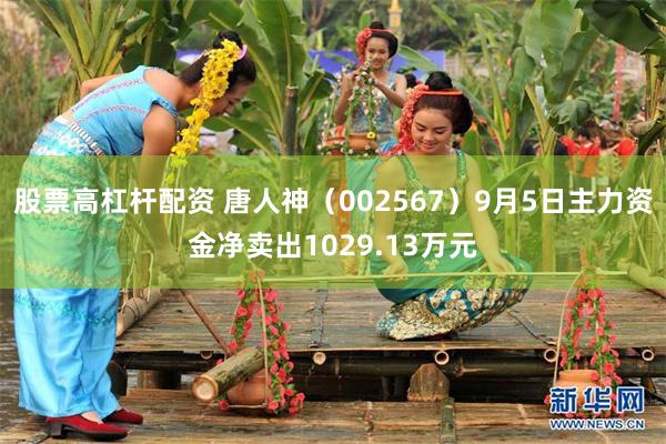 股票高杠杆配资 唐人神(002567)9月5日主力资金净卖出1029.13万元
