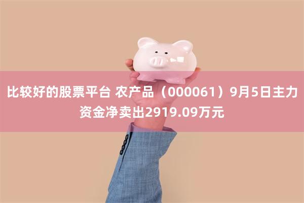 比较好的股票平台 农产品(000061)9月5日主力资金净卖出2919.09万元