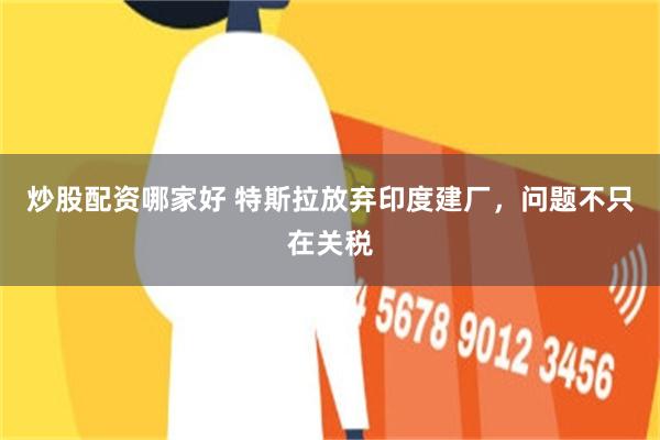 炒股配资哪家好 特斯拉放弃印度建厂，问题不只在关税
