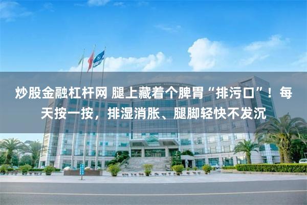 炒股金融杠杆网 腿上藏着个脾胃“排污口”！每天按一按，排湿消胀、腿脚轻快不发沉