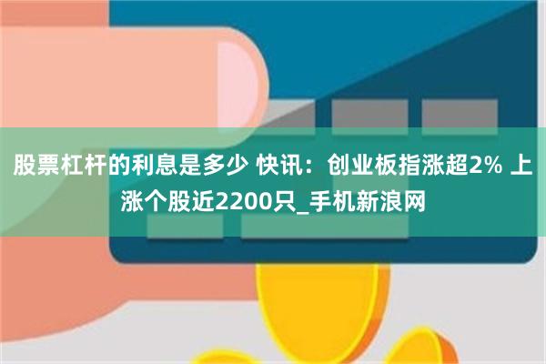 股票杠杆的利息是多少 快讯：创业板指涨超2% 上涨个股近2200只_手机新浪网