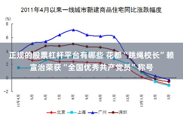正规的股票杠杆平台有哪些 花都“跳绳校长”赖宣治荣获“全国优秀共产党员”称号