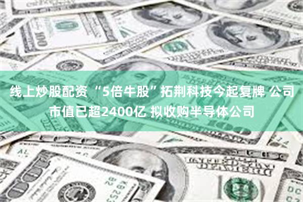 线上炒股配资 “5倍牛股”拓荆科技今起复牌 公司市值已超2400亿 拟收购半导体公司