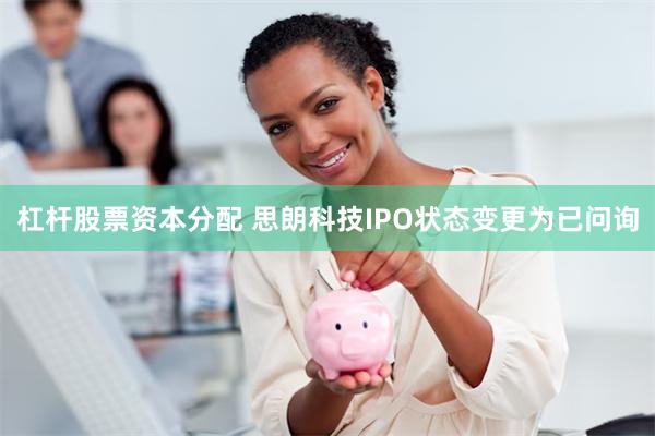 杠杆股票资本分配 思朗科技IPO状态变更为已问询