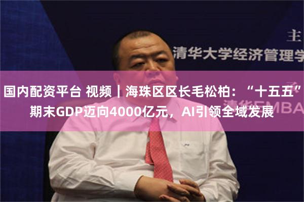 国内配资平台 视频｜海珠区区长毛松柏：“十五五”期末GDP迈向4000亿元，AI引领全域发展